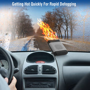 24V 200W Portable Car Heater Heating Fan 2 in 1 Defroster Defogger Demister Windshield Heater Automotive Cooling Fan with 360°Rotating Base