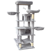 68-Inch Multi-Level Cat Tree with Hammocks & Scratching Posts