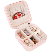 Mini Jewelry Storage Box Portable Ring Earring Necklace Storage Travel Case PU Leather Jewelry Organizer Gift
