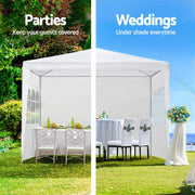 30′L × 10′W × 8.2′H Outdoor Waterproof Canopy Gazebo Patio Party Tent with 3 Window Sidewalls, 2 Zipper Walls for Weddin