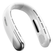 Portable Neck Cooling Fan With Type-C Charging Battery Hands-Free Bladeless Personal Fan 5 Speeds Digital Display Adjustable Neck Width for Man Woman