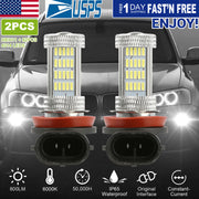 2PCS 800lm H8/H9/ H11 LED Fog DRL Light Bulb IP65 Water-Resistant 360¡ Beam Angle 6000K White