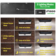 Solar Lights 118 LEDs Solar Wall Light Outdoor Motion Sensor Lamp IP65 Waterproof 120¡ Sensing 270¡Wide Lighting Angle for Garage Garden Pathway