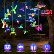 Solar Wind Chimes 3-Pack with Color Changing LED Lights