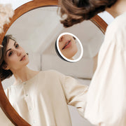 30X Magnifying Mirror With Light 3 Colors Dimmable Brightness Included Tweezer Scissor Travel Magnifying Makeup Mirror with Suction Cup 360¡ Adjusta