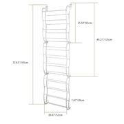 36 Pairs Over-The-Door Shoe Rack 12 Layers Wall Hanging Closet Shoe Organizer Storage Stand