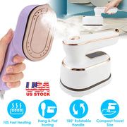 1000W Portable Handheld Steamer for Hang Flat Ironing Travel Garment Steamer with 180° Rotatable Handle 10S Fast Heating Clothing Wrinkles Remover for