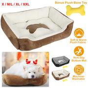 Pet Dog Bed Soft Warm Fleece Puppy Cat Bed Dog Cozy Nest Sofa Bed Cushion Mat For S/M Dog