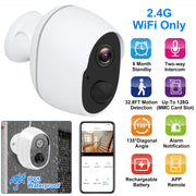 1080P WiFi IP Camera PIR Motion Detection IR Night Vision Camcorder IP66 Waterproof Security Surveillance Camera App Cloud Available for Indoor Outdoo