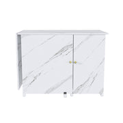 57.5" Foldable Sewing Machine Table with Storage & Casters