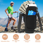 Water Bottle Carrier Bag with Adjustable Strap & Phone Pocket