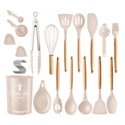 35Pcs Kitchen Cooking Utensils Set Spatula Set Baking Utensil Set Kitchen Accessories Necessities with Holder Egg Whisk Separator Tong Turner Spoons C
