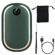 Rechargeable Hand Warmer Electric Hand Heater Portable Reusable Pocket Warmer Power Bank with Digital Display Sunset Light 3 Levels Double-sided Heati