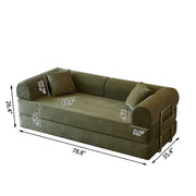 78.8" Convertible Floor Sofa Bed with High Density Foam
