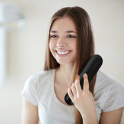 Cordless Negative Ion Hair Straightener Brush Rechargeable Mini Styling Comb with 12 Heating Levels Anti-scald 30S Preheating 30Mins Auto Sleep LCD Di