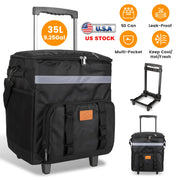 Rolling Cooler Bag with Wheels 35L Insulated Collapsible