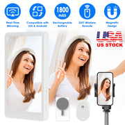 Vlog Selfie Monitor Screen Magnetic Rear Camera Phone Monitor Wireless Selfie Monitor Screen with 33FT Remote for Vlog Live Stream Compatible with IOS