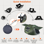 Pop Up Tent 5-8 Person Automatic Instant Setup Waterproof
