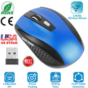 2.4G Wireless Gaming Mouse Optical Mice w/ Receiver 3 Adjustable DPI 6 Buttons For PC Laptop Computer Macbook