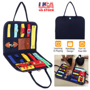 Kids Busy Board Sensory Activity Board Preschool Learning Toys Montessori Educational Gift for 1-6 Years Old Baby Toddler Girls Boys