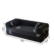 78.8" Convertible Floor Sofa Bed with High Density Foam