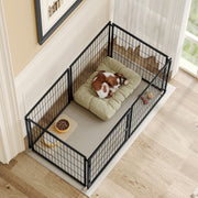 48.2" Indoor Dog Kennel with PVC Top Cover and Flexible Door