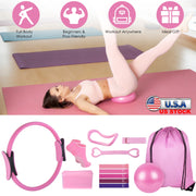 Pilates Ring Essentials Kit - 14-Piece Home Workout Set
