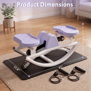 Compact Swing Stepper with Resistance Bands & LCD Monitor