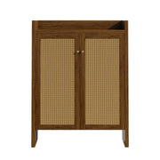 Rattan Shoe Cabinet with Doors, 6-Tier Storage Organizer