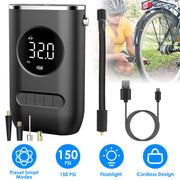 Car Tire Inflator Pump Portable Car Air Compressor Wireless Electric Air Pump 150 PSI with LED Light