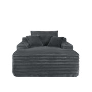 Convertible Chaise Lounge Sleeper Sofa with Cup Holders & Pillows