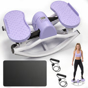 Compact Swing Stepper with Resistance Bands & LCD Monitor