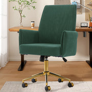 Mid-Back Velvet Office Chair with Memory Foam Cushion