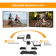 Under Desk Pedal Exerciser with LCD Screen and Adjustable Resistance