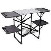 Folding Camping Kitchen Table with Heat-Resistant Top