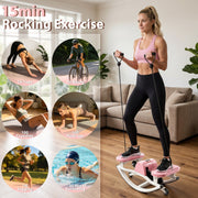Compact Swing Stepper with Resistance Bands & LCD Monitor