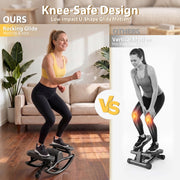 Compact Swing Stepper with Resistance Bands & LCD Monitor