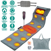 Full Body Electric Massage Mat – Heated, 10-Motor Vibration, Neck Pillow