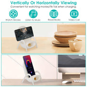Wireless Charger Portable Mini Chair Phone Holder Stand Bracket with Physical Speaker Fit For All Phone with QC2.0 QC3.0 Standard