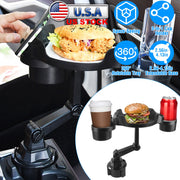 Car Cup Holder Expander 360¡ Rotating Car Tray Bottle Holder Adapter Multifunctional Water Cup Mount Stand with Phone Slot