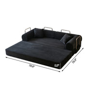78.8" Convertible Floor Sofa Bed with High Density Foam
