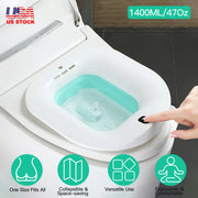 Foldable Postpartum Care Basin Sitz Toilet Seat Bidet Basin Battery Powered Toilet Bidet for Pregnant Postpartum Hemorrhoid Elderly Care 1400ML/47Oz