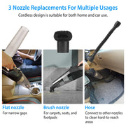 Handheld Cordless Car Vacuum Cleaner 120W 8000PA DC 12V Car Auto Home Duster Wet Dry Powerful Suction with Accessory Kit