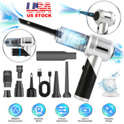 Cordless Car Vacuum Cleaner Portable Handheld Vacuum With 20000PA Suction Brushless Motor 3 Suction Levels Type-C Rechargeable Compressed Air Duster B