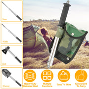 6-in-1 Multi Tool Survival Kit Shovel Knife Axe Saw Nail Puller w/ Pouch Outdoor Gear Camping