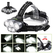 Rechargeable Headlamp 20000 Lumen LED Headlight 6 Modes Headlamp Flashlight for Camping Cycling Hiking Hunting Emergency
