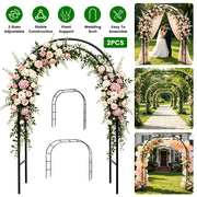 Adjustable Metal Garden Arch for Climbing Plants - 7.87ft Tall