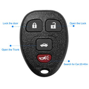 2 Keyless Entry Car Key Remote Key Fob Case Button Pad Replacement for 2009-2012 Chevrolet Malibu KOBGT04A
