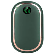 Rechargeable Hand Warmer Electric Hand Heater Portable Reusable Pocket Warmer Power Bank with Digital Display Sunset Light 3 Levels Double-sided Heati