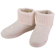 Women's Women's Snow Boots Suede Mid-Calf Boot Shoe Short Plush Warm Lining Shoes with  Anti-Slip Rubber Base Knitting Design